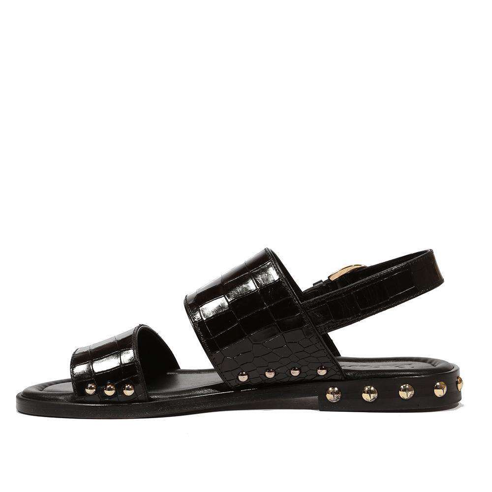 Cesare Paciotti Luxury Italian Men's Cocco Lux Black Sandals (CPM5106)
