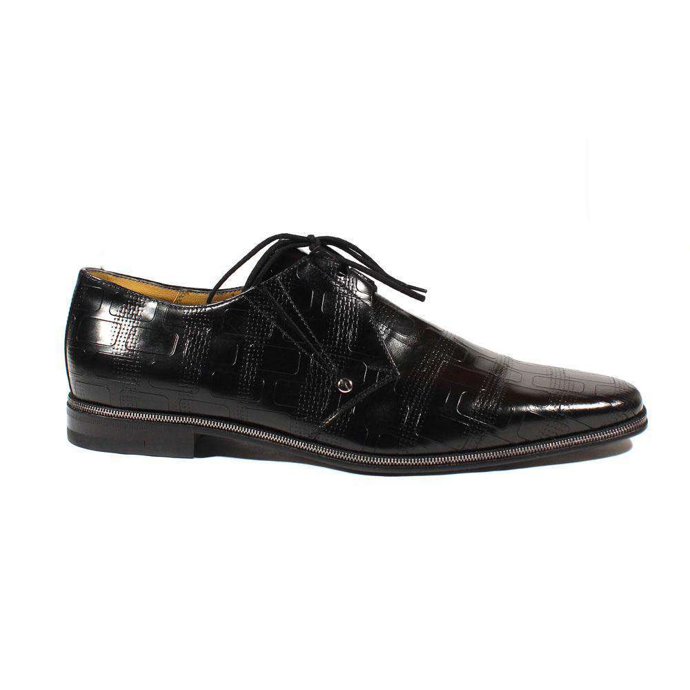 Cesare Paciotti Luxury Italian Men's Designer Shoes Magic Baby Black Leather Oxfords (CPM2418)