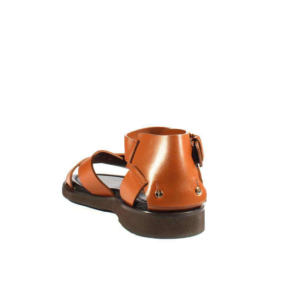 Cesare Paciotti Luxury Italian Men's Designer Shoes Biscotto Buckle Logo Leather Sandals (CPM2377)