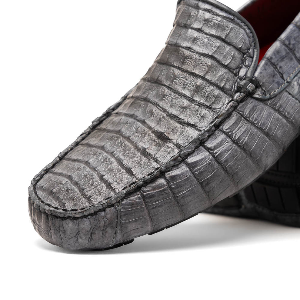 Marco Di Milano Remo Men's Shoes Exotic Crocodile Moccasin Driver Loafers (MDM1188)