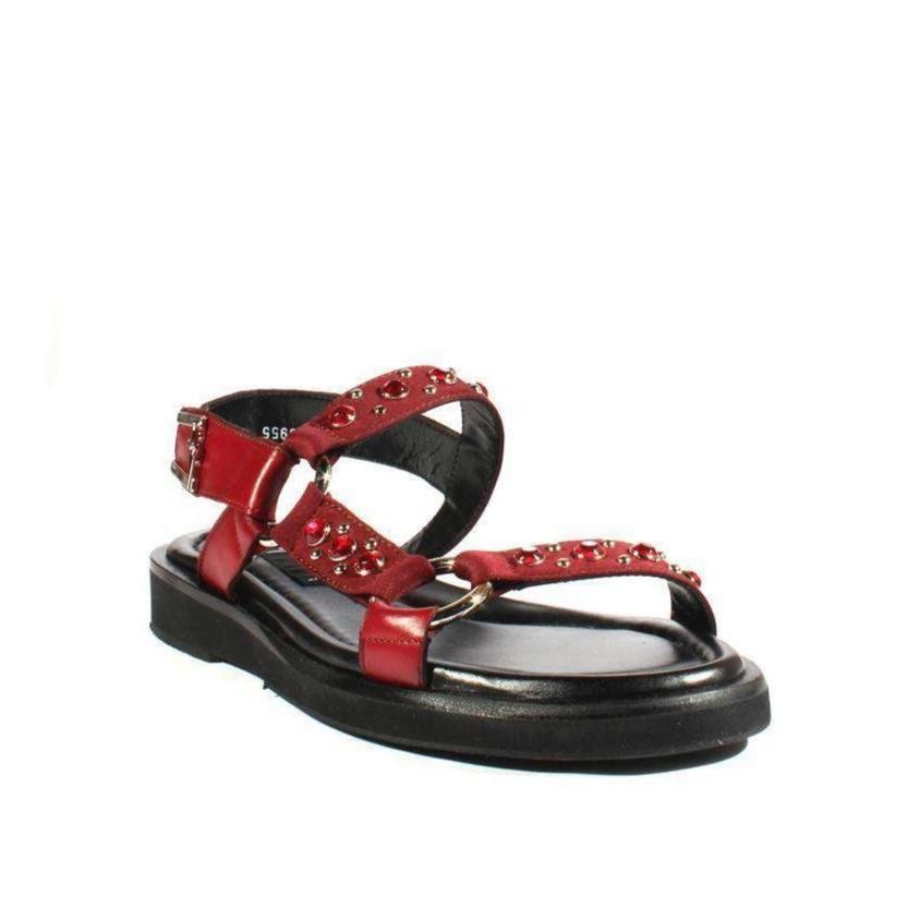 Cesare Paciotti Luxury Italian Men's Designer Shoes Burgundy Suede / Leather Buckle Sandals (CPM2380)
