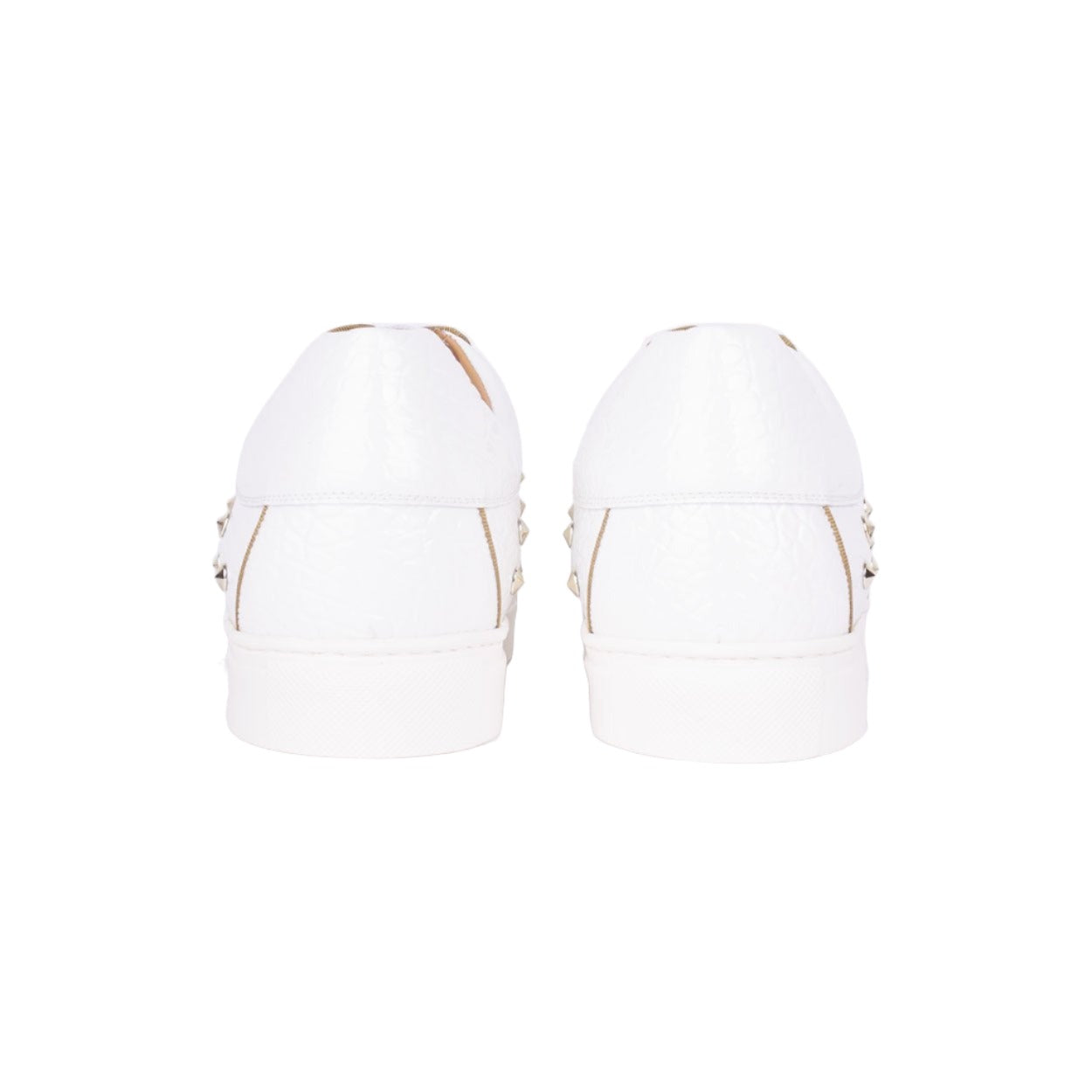 Mister 39624 Noves Men's Shoes White Anaconda Print / Calf-Skin Leather Casual Sneakers (MIS1013)