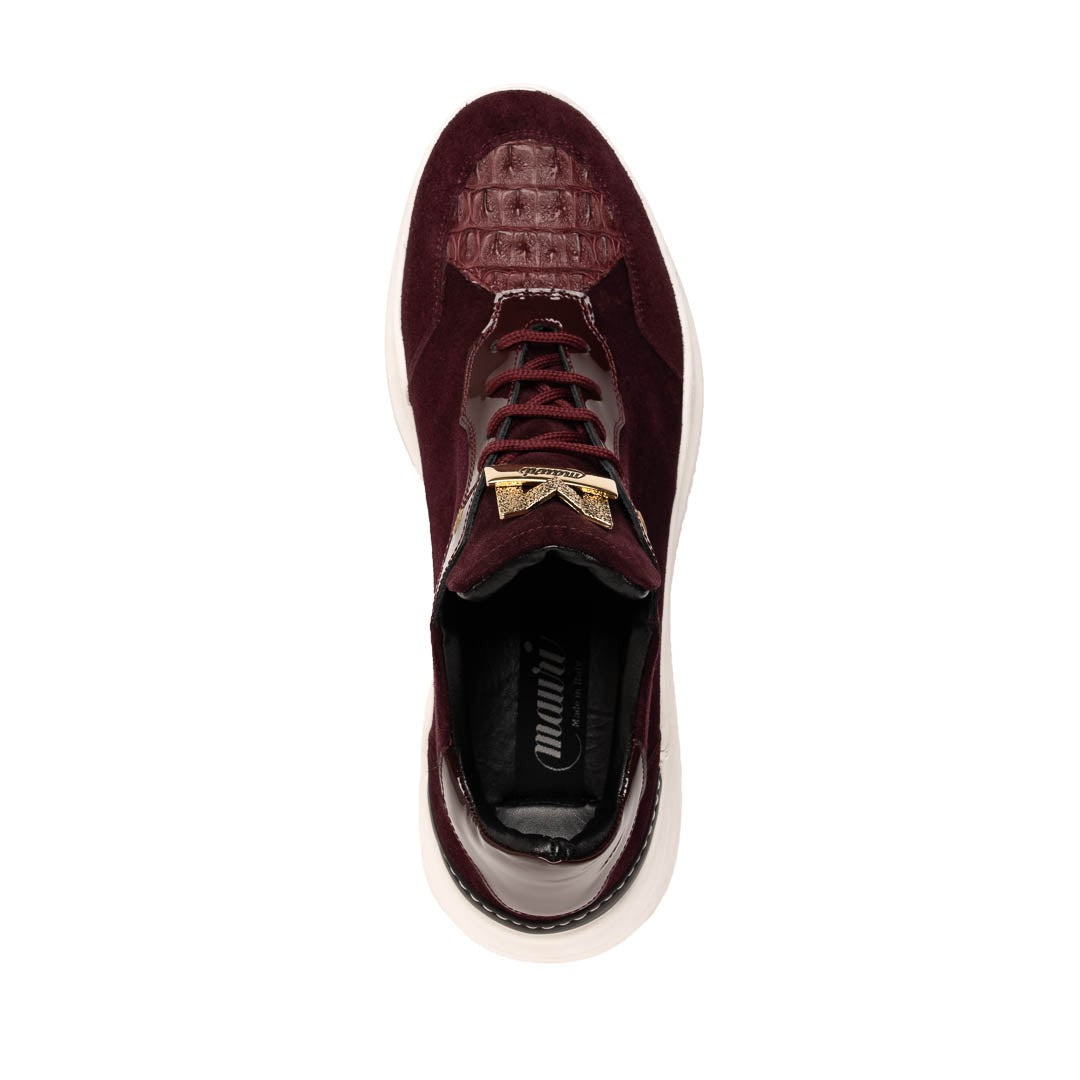 Mauri Scratch 8492 Men's Shoes Exotic Hornback / Suede / Patent Leather High-Top Sneakers (MA5647)