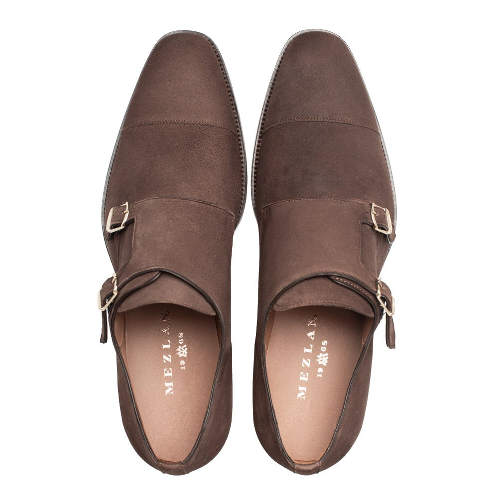 Mezlan Actore II Men's Shoes Suede Leather Double Monk-Straps Loafers (MZ3756)