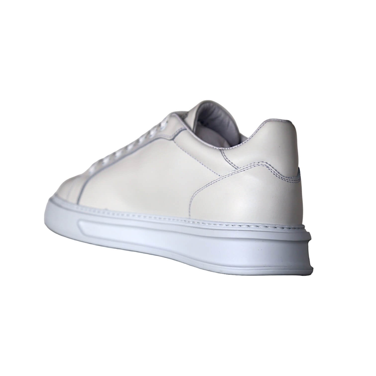 Roberto Cavalli 22535-C Men's Shoes White Calf-Skin Leather Casual Sneakers (RC1001)