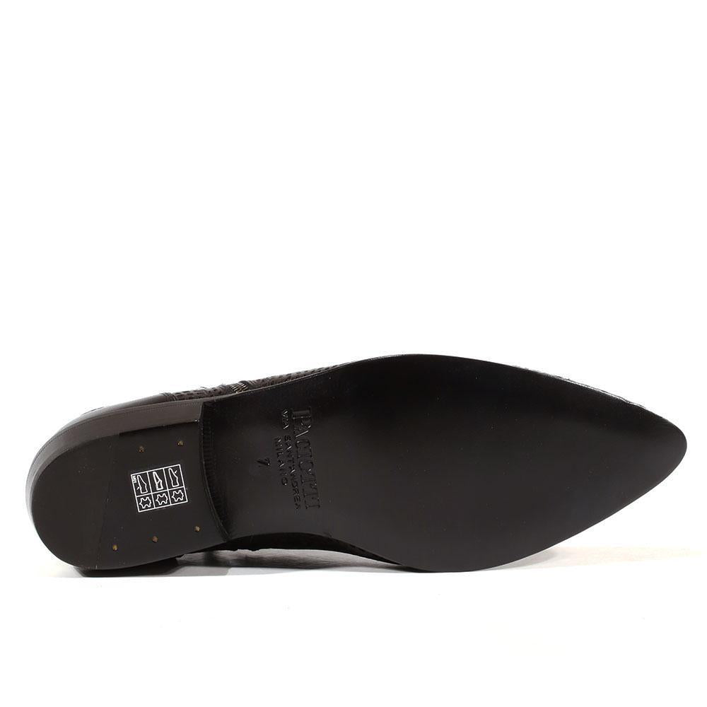 Cesare Paciotti Luxury Italian Men's Designer Shoes Dan Calf Soft Black Cut-out Leather Boots (CPM3142)