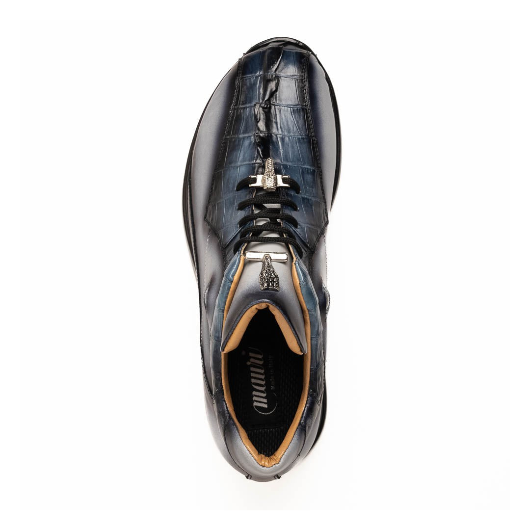 Mauri Hazard 8596/4 Men's Shoes Exotic Hornback / Nappa Leather Sneakers (MA5644)