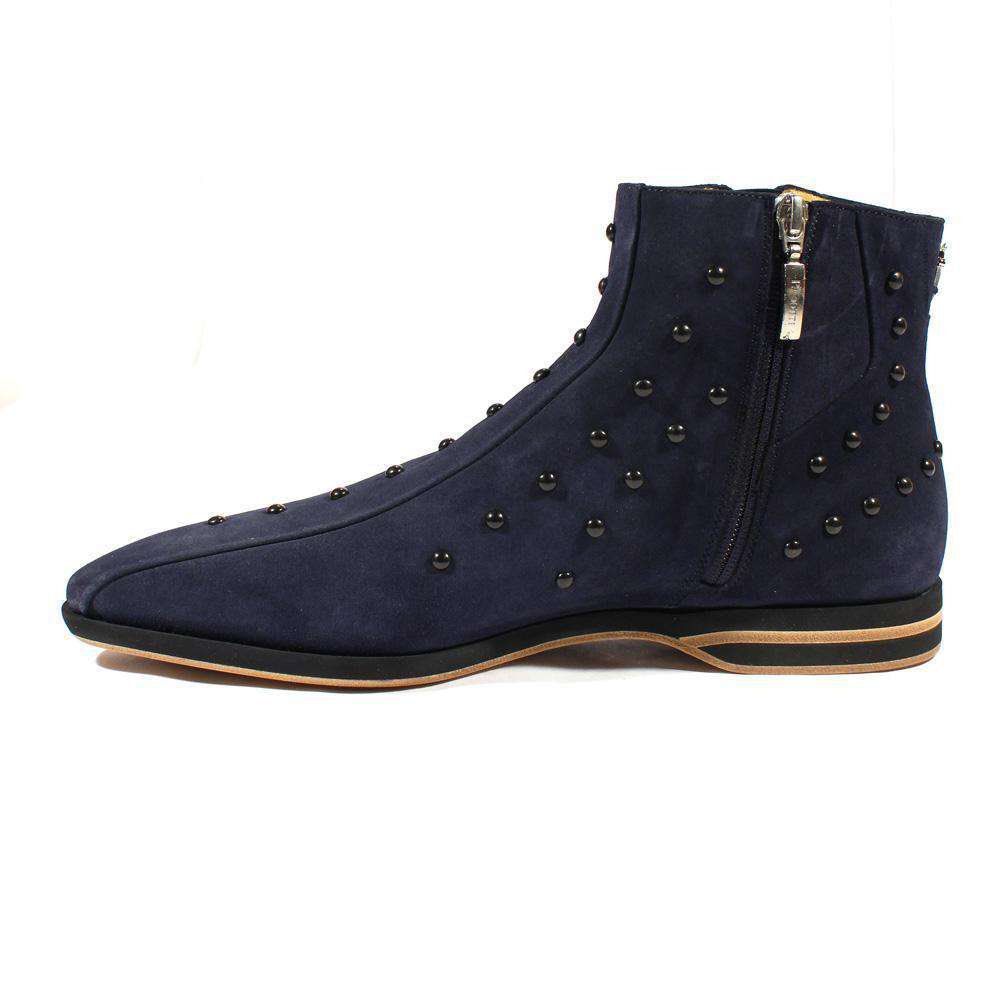 Cesare Paciotti Luxury Italian Men's Designer Shoes Vit Camoscio Blue Suede Boots (CPM2409)