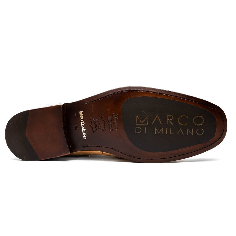 Marco Di Milano Ferrioni Men's Shoes Exotic Ostrich Horsebit Moccasin loafers (MDM1171)