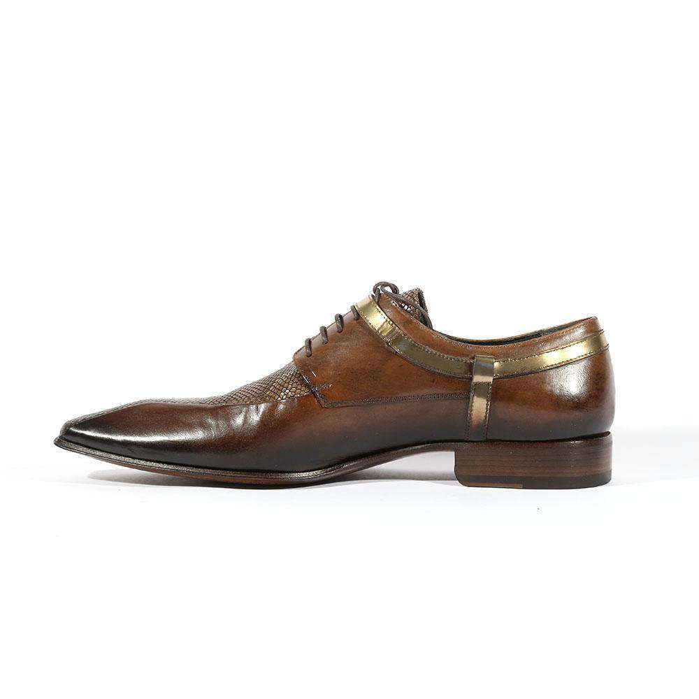 Jo Ghost Men's Italian Designer Shoes Diver Reptilis Sigaro Oxfords(JG5101)