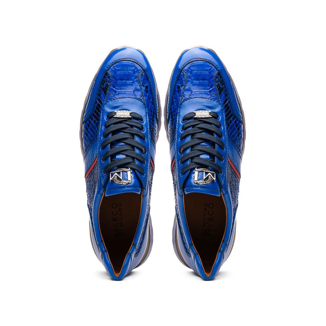 Marco Di Milano Brescia Men's Shoes Genuine Snake Skin / Calf-Skin Leather Sneakers (MDM1124)