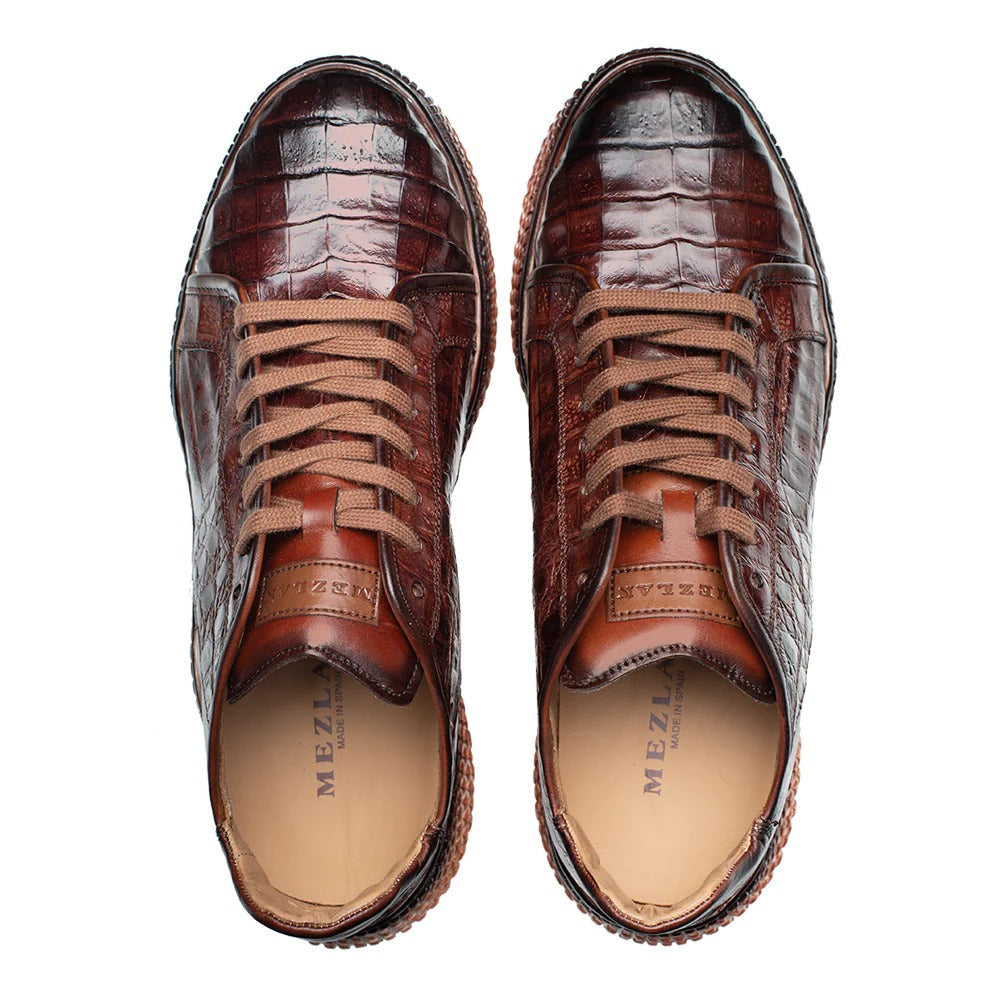Mezlan AX4936-F Men's Shoes Designer Sport Exotic Crocodile Super Sneakers (MZ3594)