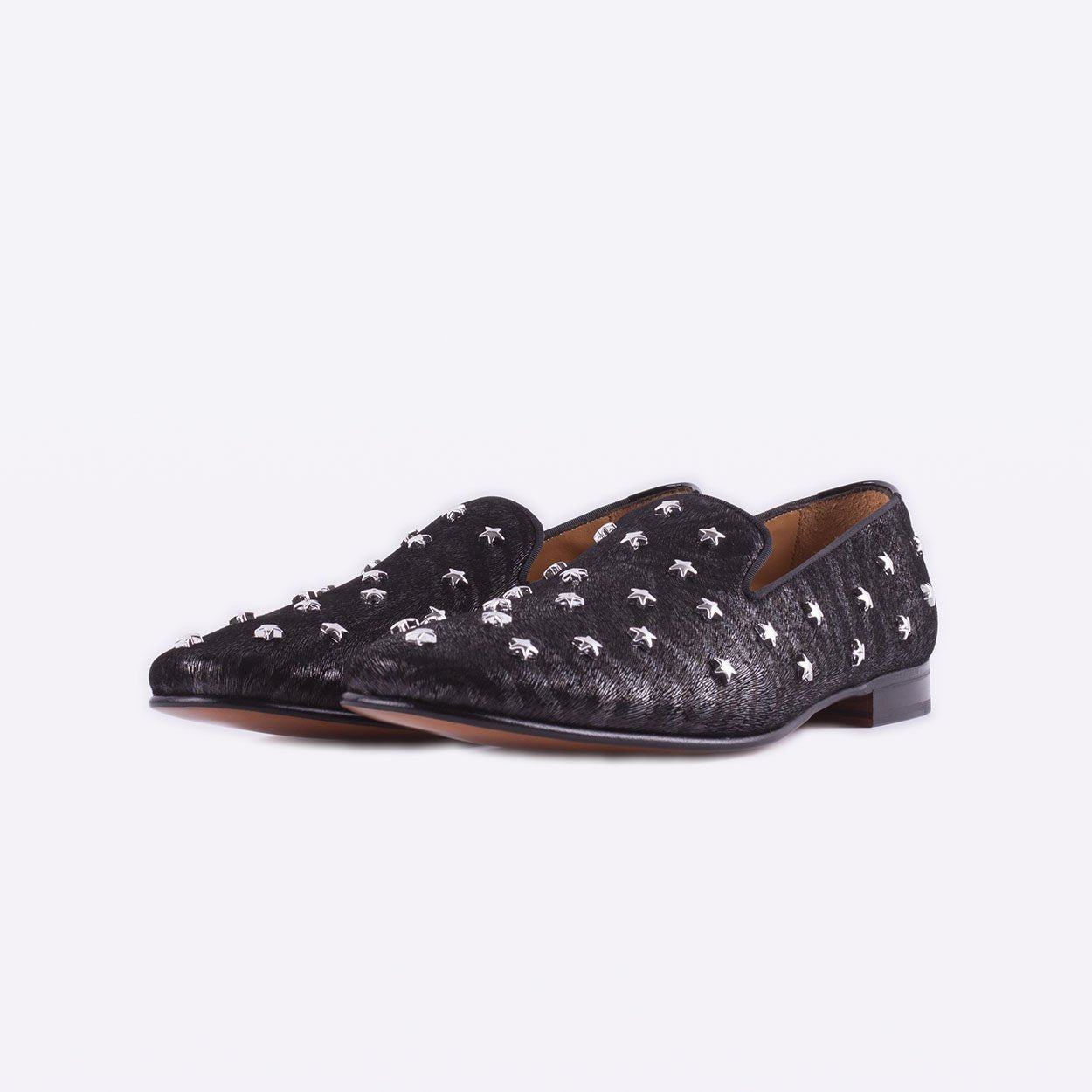 Mister 39049 Arcas Men's Shoes Black Zebra Print / Suede Leather Slip On Loafers (MIS1003)
