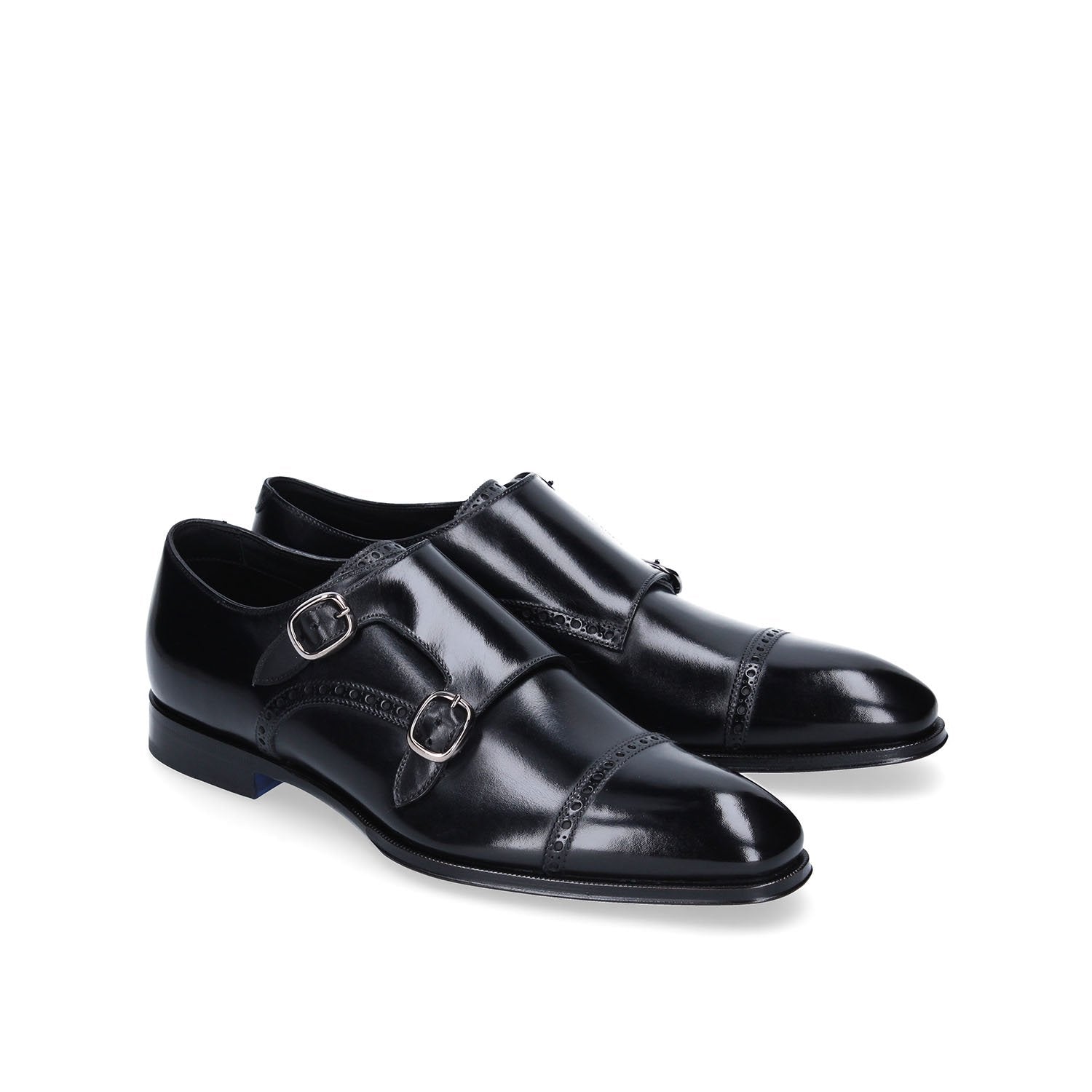 Franceschetti Colmar Men's Shoes Calf-Skin Leather Double Monk-Straps Loafers (FCCT1030)