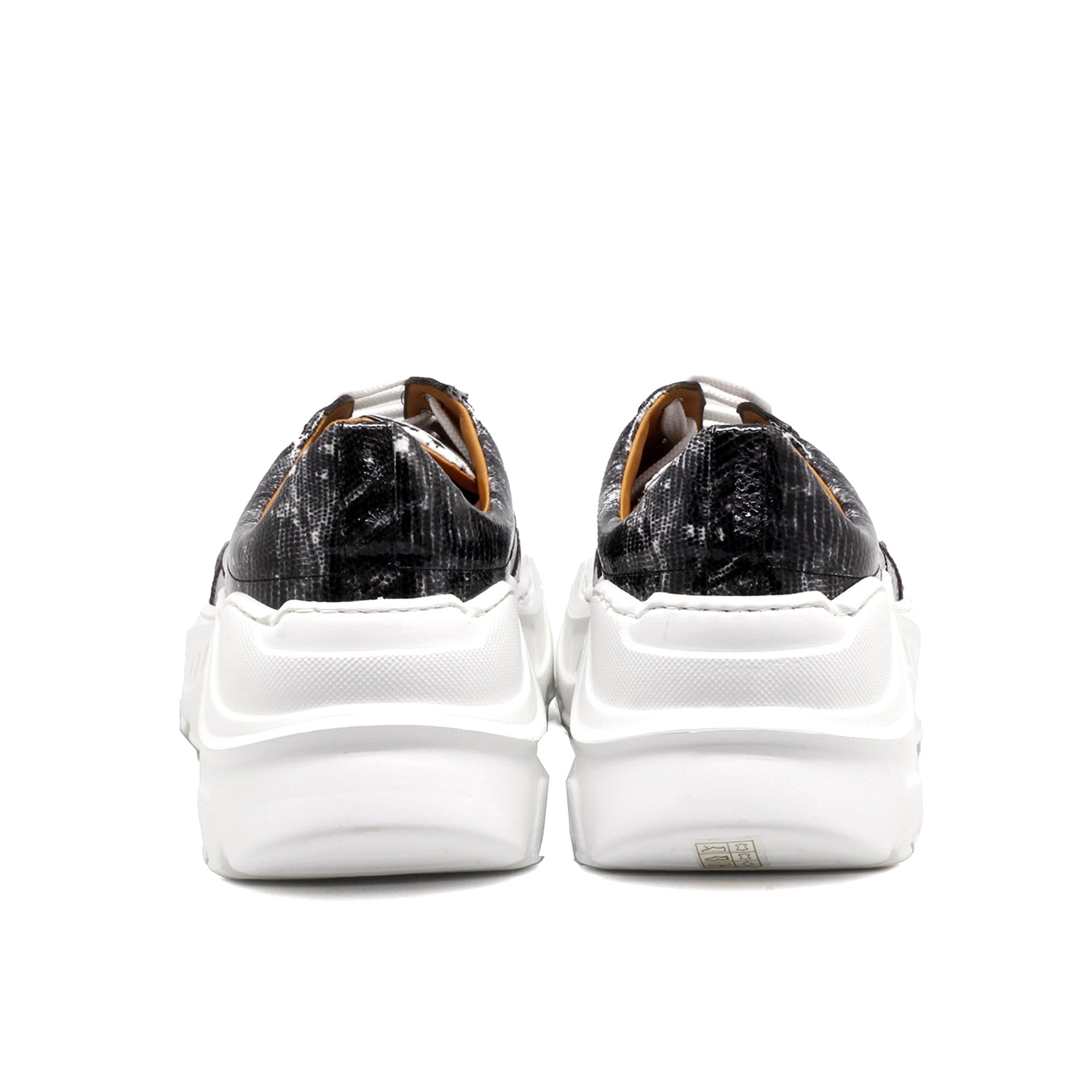 Mister Meco 39190 Men's Shoes Black Zebra Print Leather Sneakers (MIS1138)