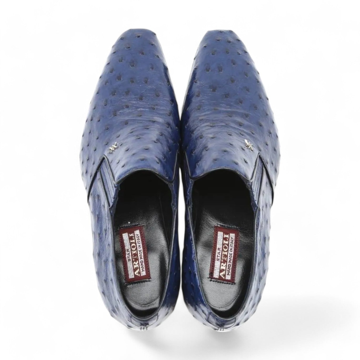 Artioli Libero Men's Shoes Exotic Ostrich Slip-on Loafers (ART1040)
