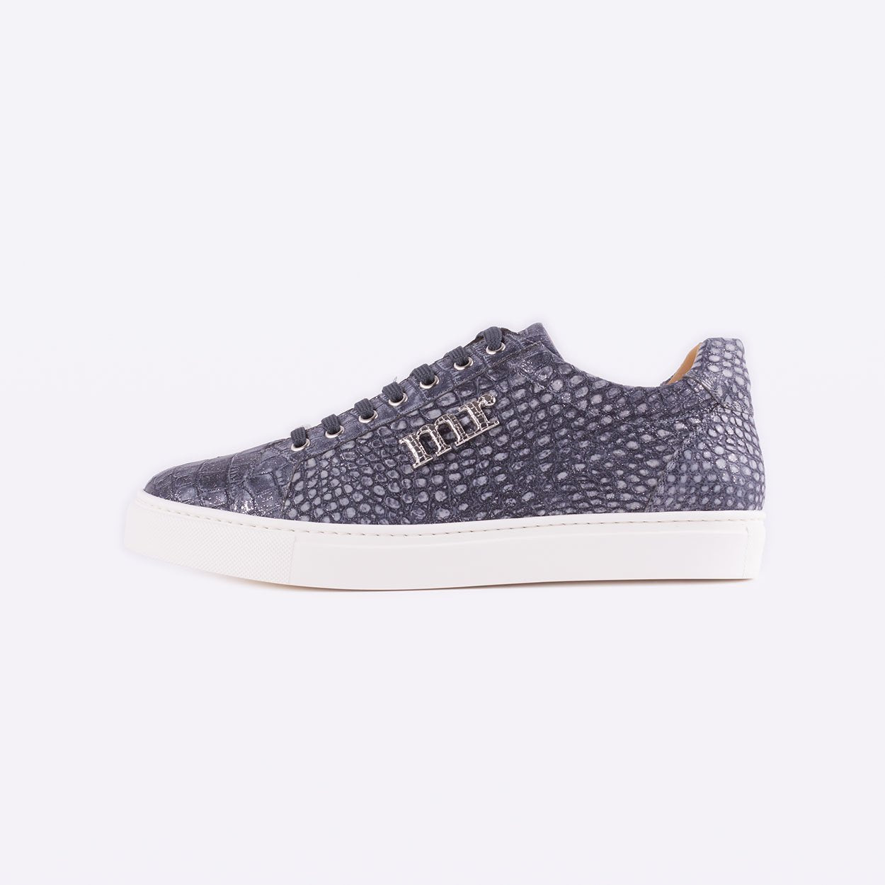 Mister 40129 Quero Men's Shoes Gray Crocodile Print / Calf-Skin Leather Casual Sneakers (MIS1015)