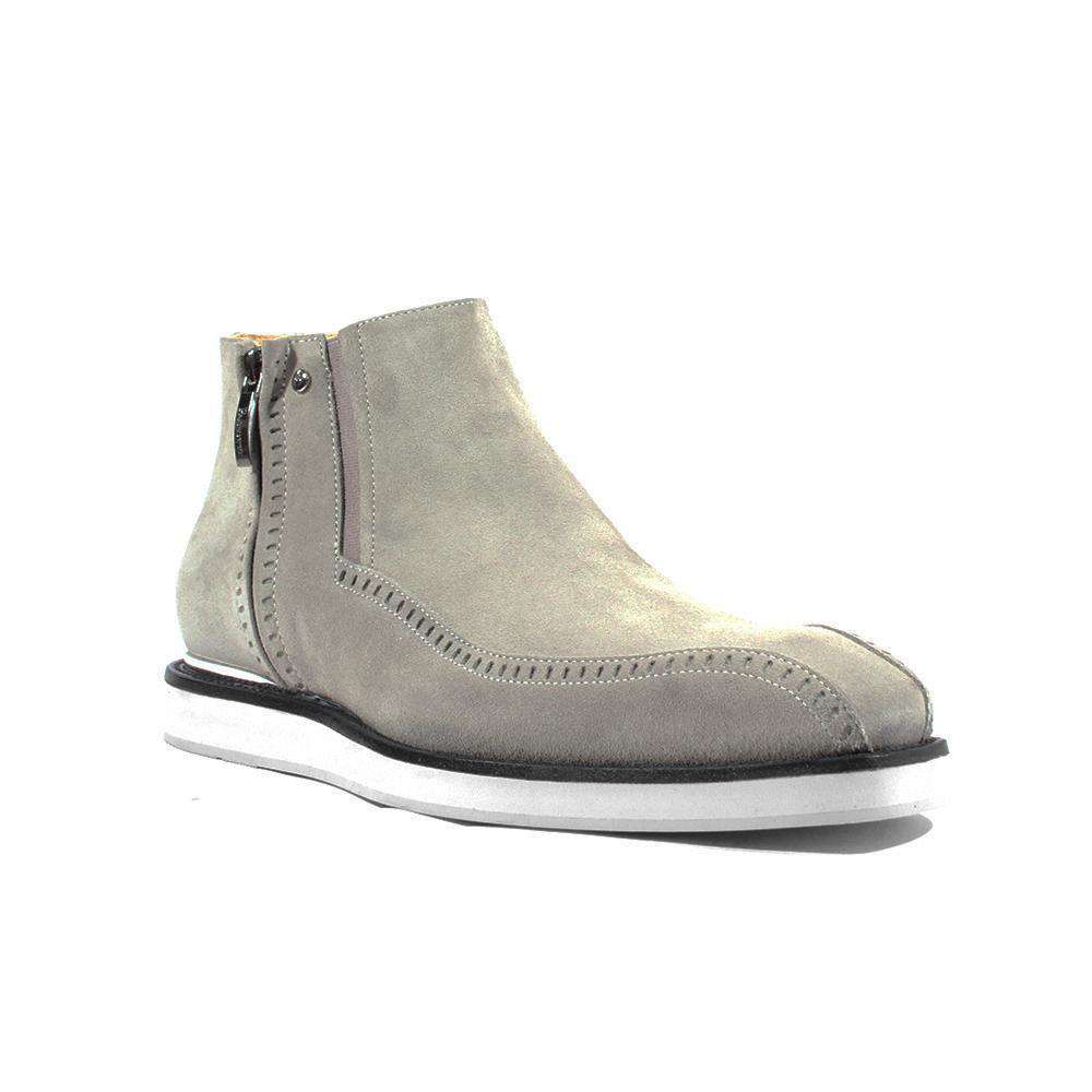 Cesare Paciotti Luxury Italian Italian Men's Designer Shoes Vit Camoscio Fumo Grey Suede Boots (CPM2637)