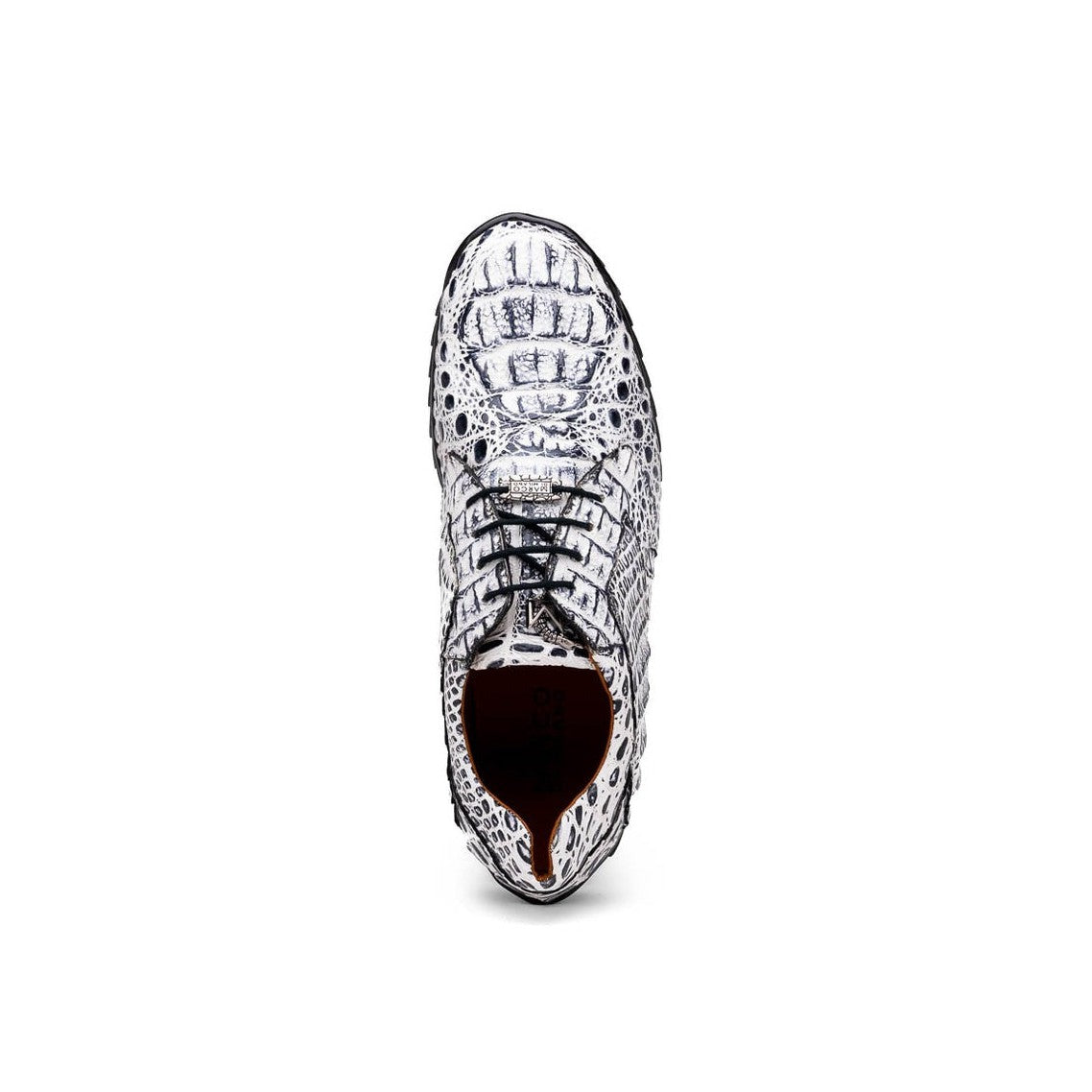 Marco Di Milano Kratos Men's Shoes Brown Exotic Caiman Crocodile Sport Sneakers (MDM1176)