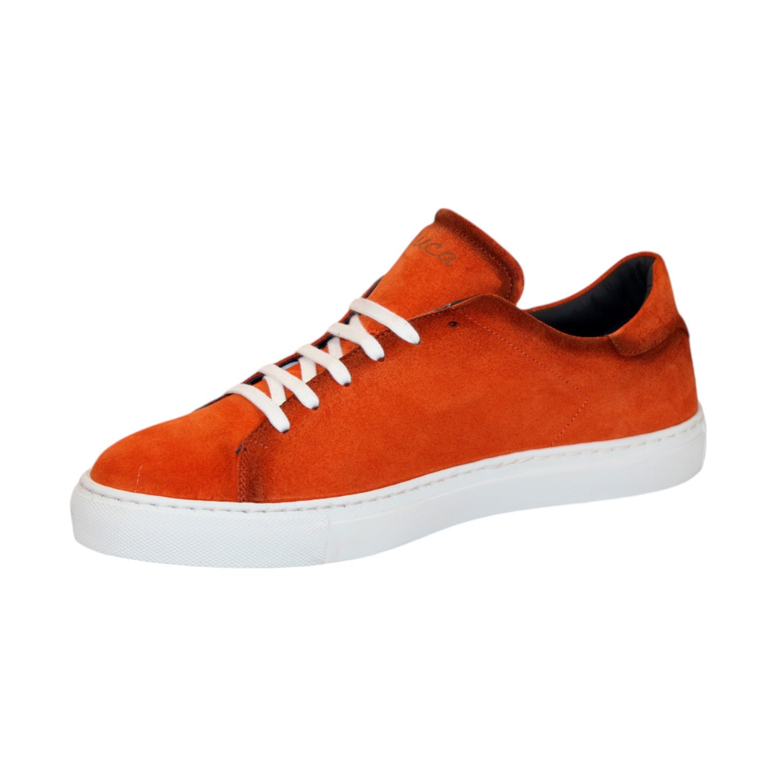 Duca Cremona Men's Shoes Orange Suede Leather Sneakers (D1149)