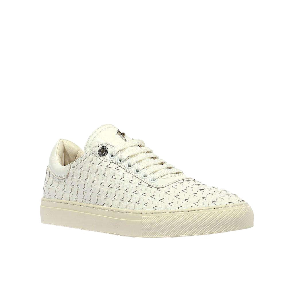 Cesare Paciotti Luxury Italian Men's Nappa Soft Bianco White Sneakers (CPM5344)