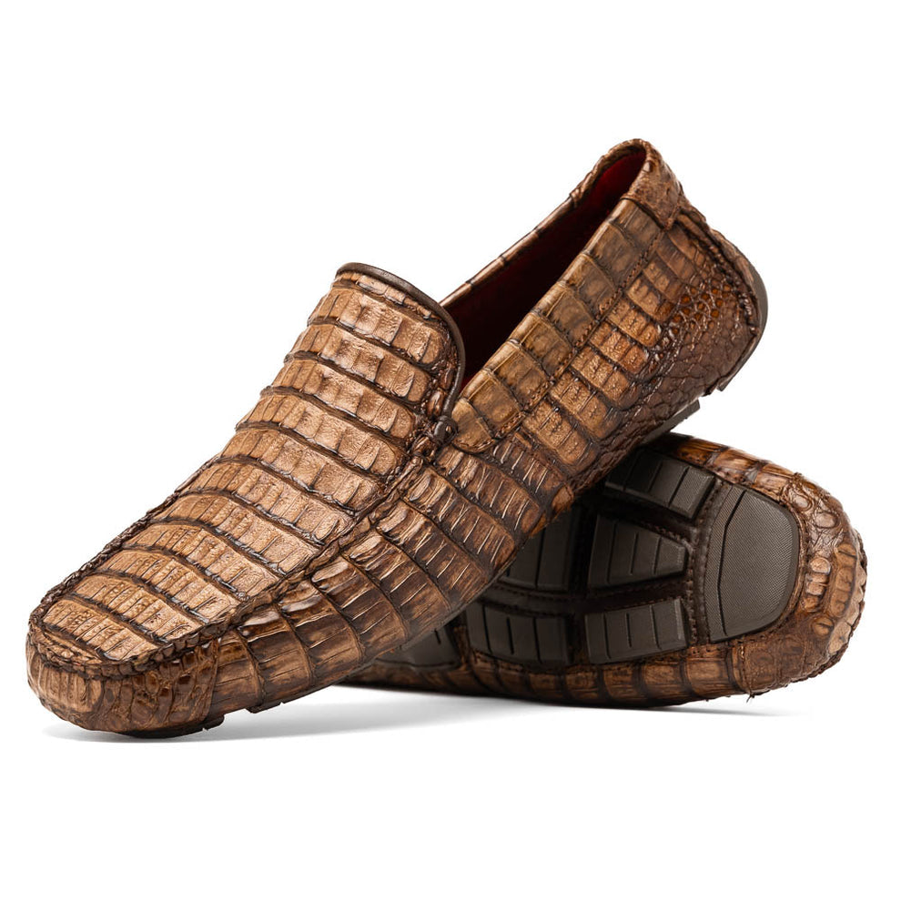 Marco Di Milano Remo Men's Shoes Exotic Crocodile Moccasin Driver Loafers (MDM1188)