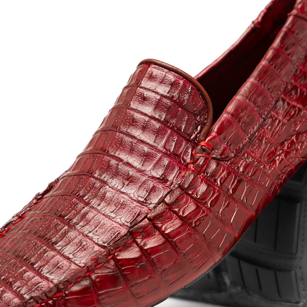 Marco Di Milano Remo Men's Shoes Exotic Crocodile Moccasin Driver Loafers (MDM1188)