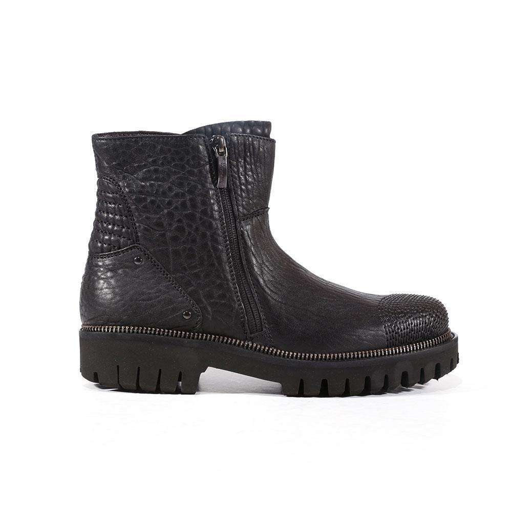 Cesare Paciotti Luxury Italian Men's Designer Shoes Elefante Black Leather Boots (CPM3076)