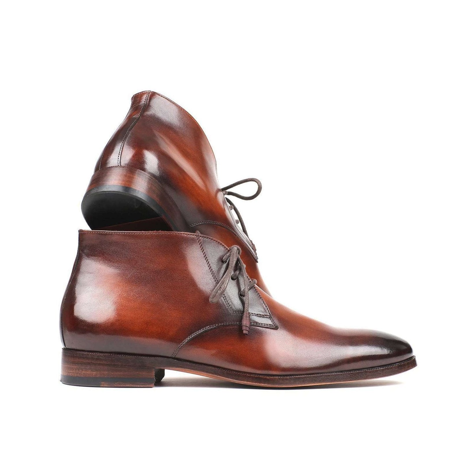 Paul Parkman Handmade Designer Shoes Chukka Camel & Brown Boots (PM5870)