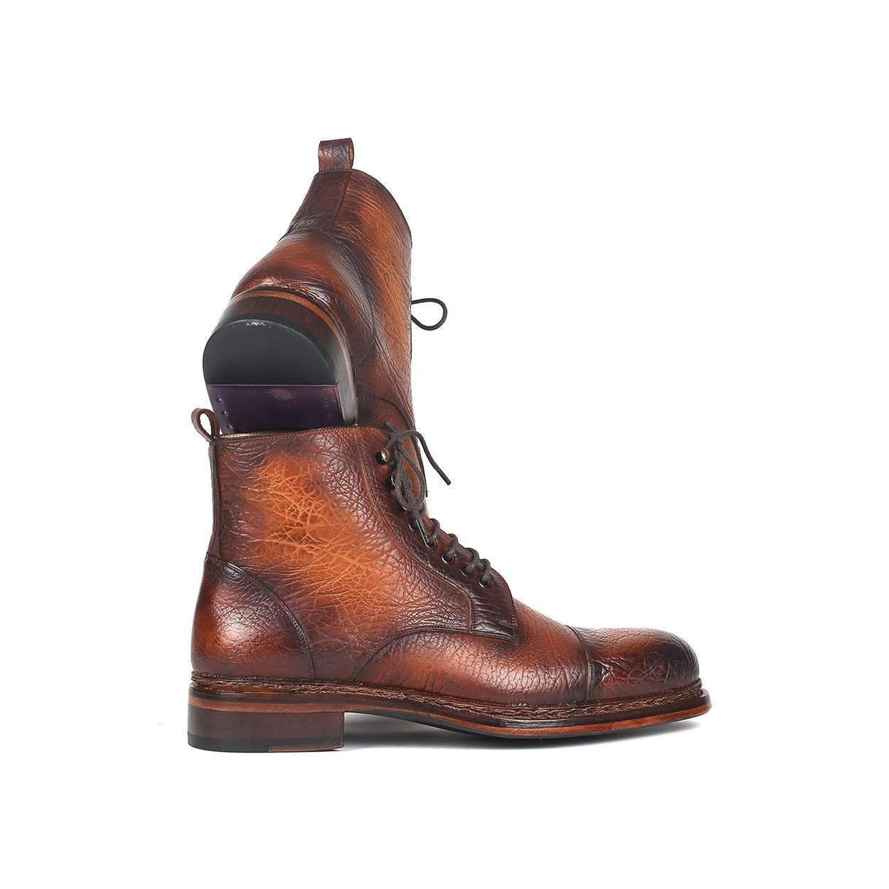 Paul Parkman Men's Antique Burnished Brown Calf-Skin Leather Boots 5075-BRW (PM6146)