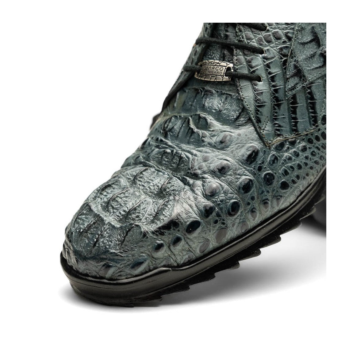 Marco Di Milano Kratos Men's Shoes Brown Exotic Caiman Crocodile Sport Sneakers (MDM1176)