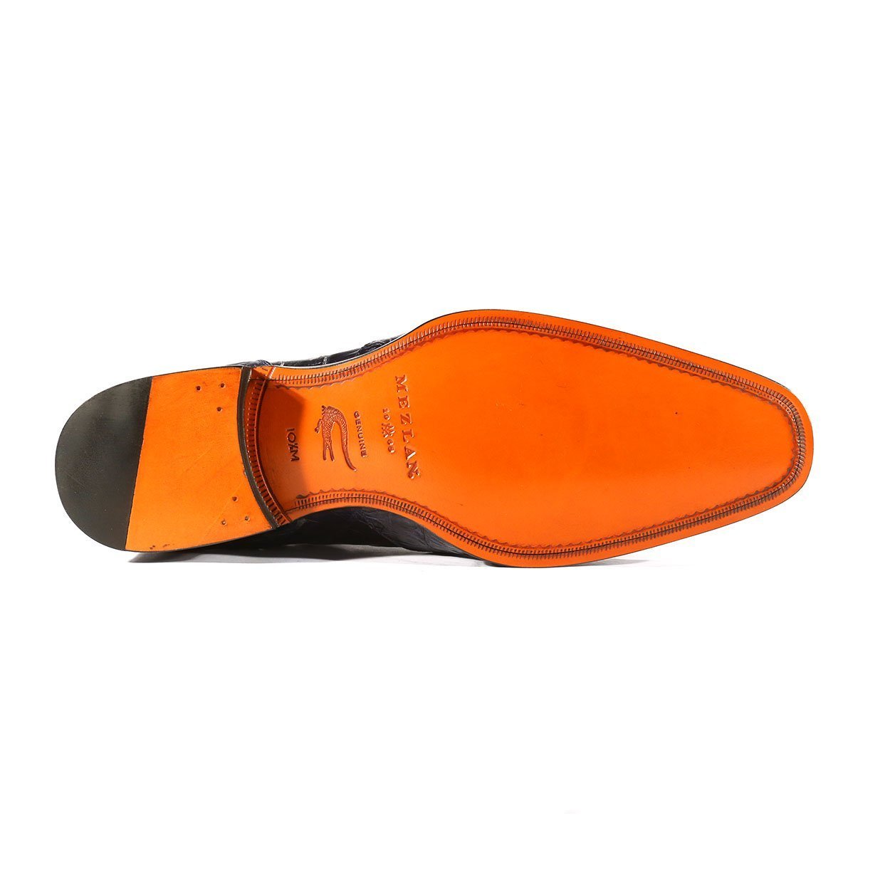 Mezlan 13993-F Dublin Men's Shoes Blue Genuine Crocodile Cap-Toe Oxfords (MZS3320)