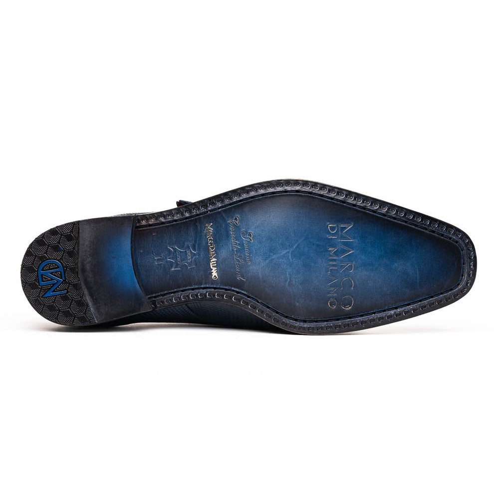 Marco Di Milano Toluca Men's Shoes Exotic Lizard / Crocodile Single Monk-Strap Loafers (MDM1126)
