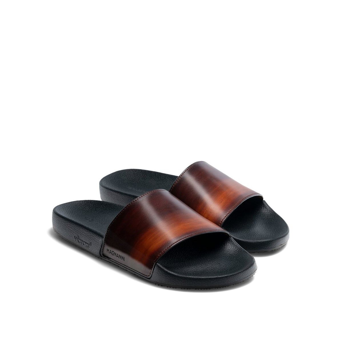 Magnanni 22685 Playa Men's Shoes Two-Tone Brown Calf-Skin Leather Sandals (MAGS1059)
