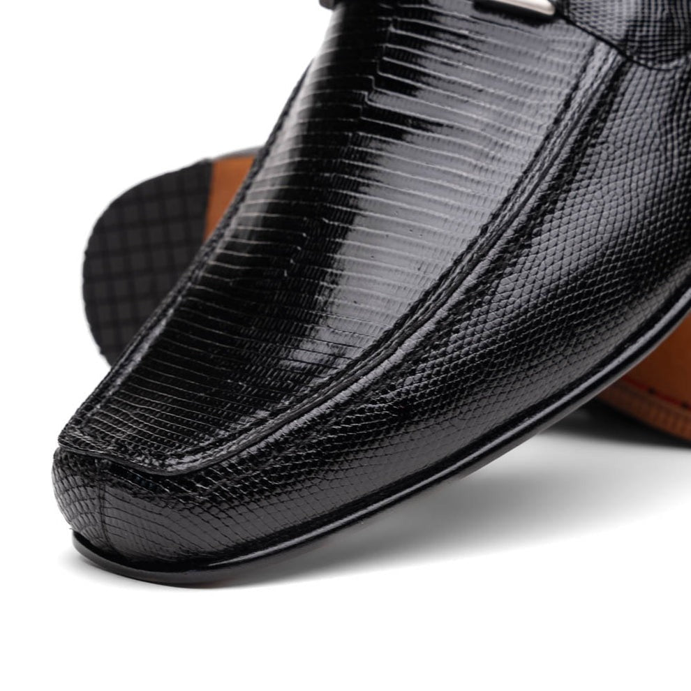 Marco Di Milano Fabro Men's Shoes Exotic Lizard Horsebit Loafers (MDM1081)