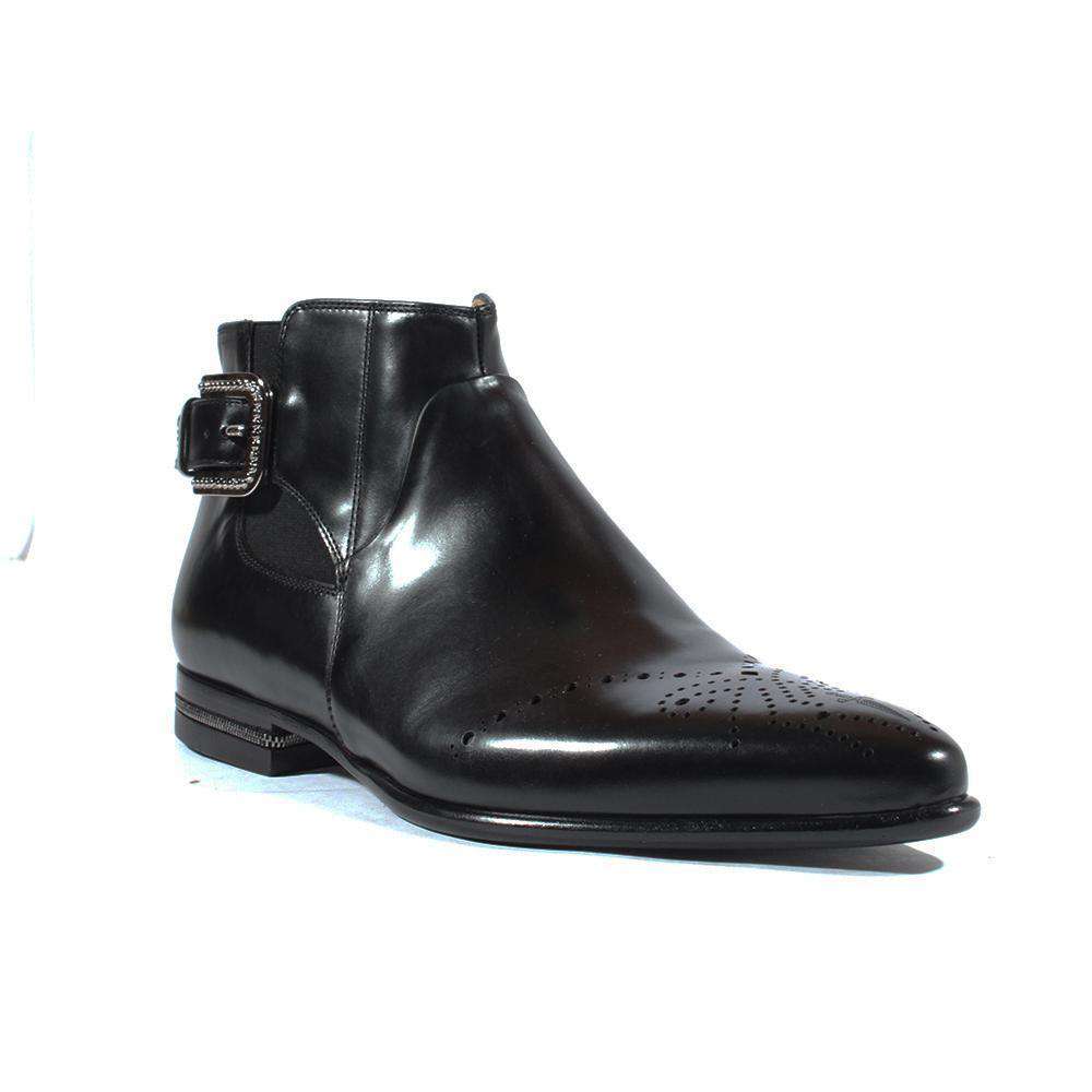 Cesare Paciotti Luxury Italian Italian Men's Designer Shoes Magic Baby Black Leather Boots (CPM2612)