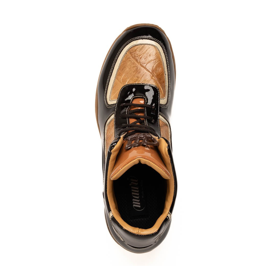 Mauri Quick M797 Men's Shoes Exotic Crocodile / Patent Leather High-Top Sneakers (MA5646)