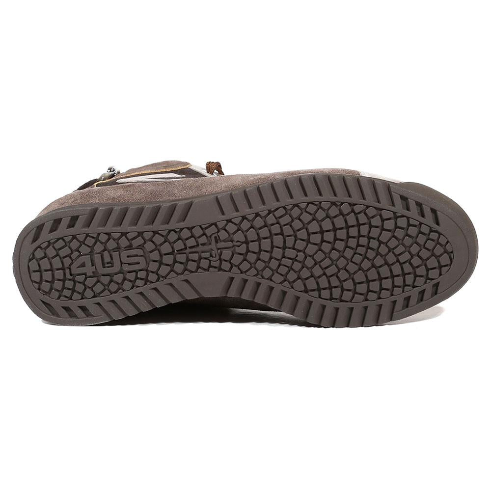 Cesare Paciotti Luxury Italian Men's Italian Designer Shoes Suede Ele Root Gray Sneakers (CPM5031)