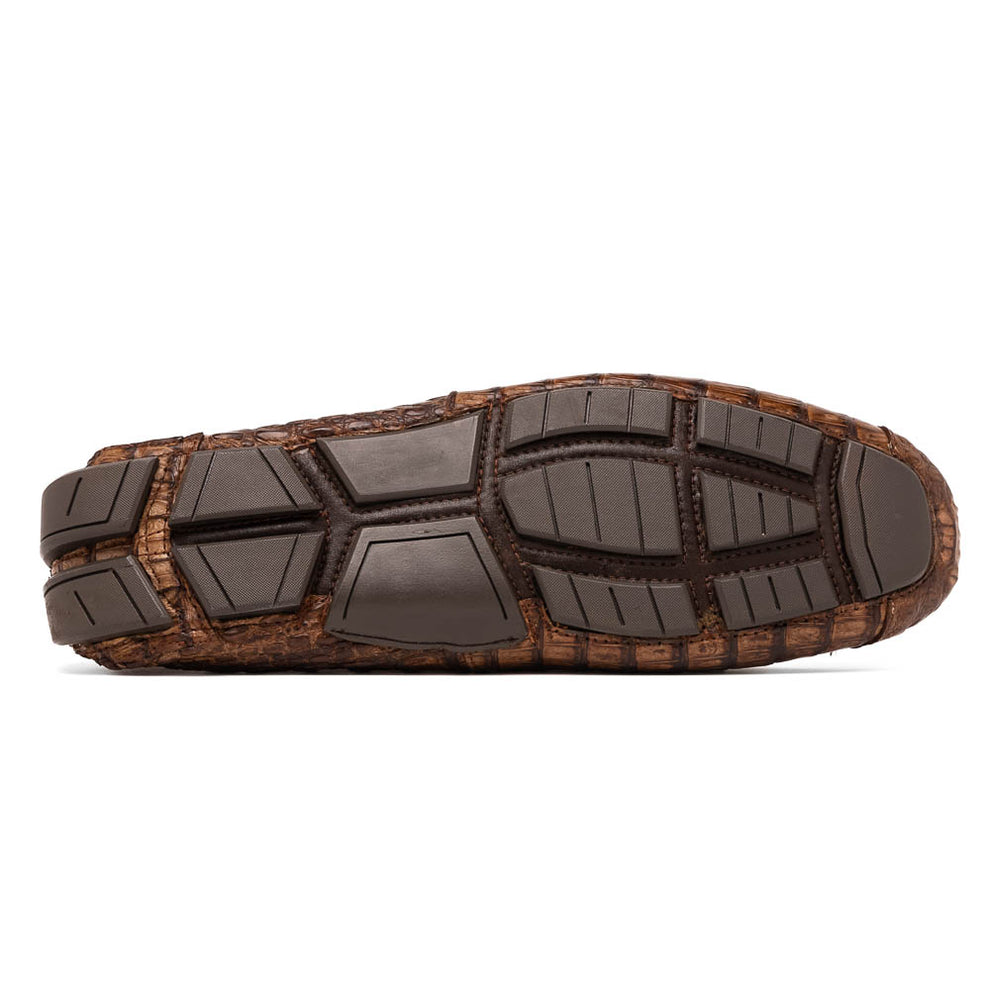 Marco Di Milano Remo Men's Shoes Exotic Crocodile Moccasin Driver Loafers (MDM1188)