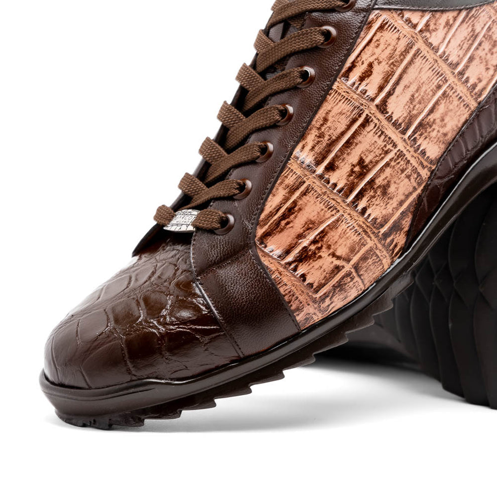 Marco Di Milano Cairo Men's Shoes Exotic Alligator Casual Sneakers (MDM1193)