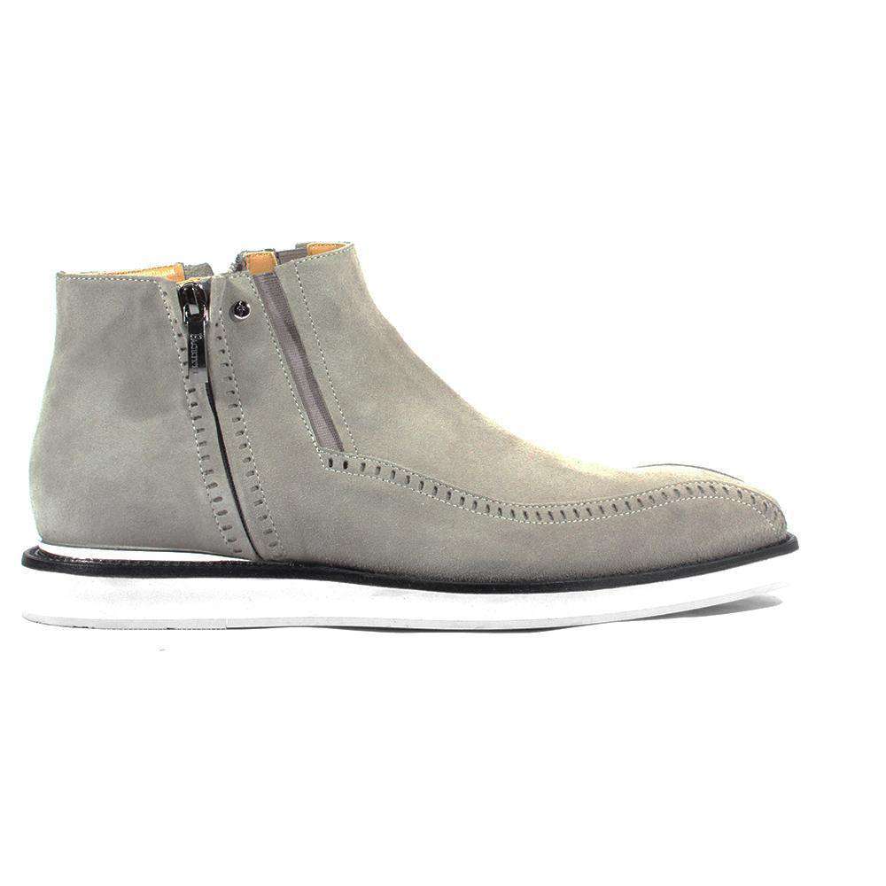 Cesare Paciotti Luxury Italian Italian Men's Designer Shoes Vit Camoscio Fumo Grey Suede Boots (CPM2637)
