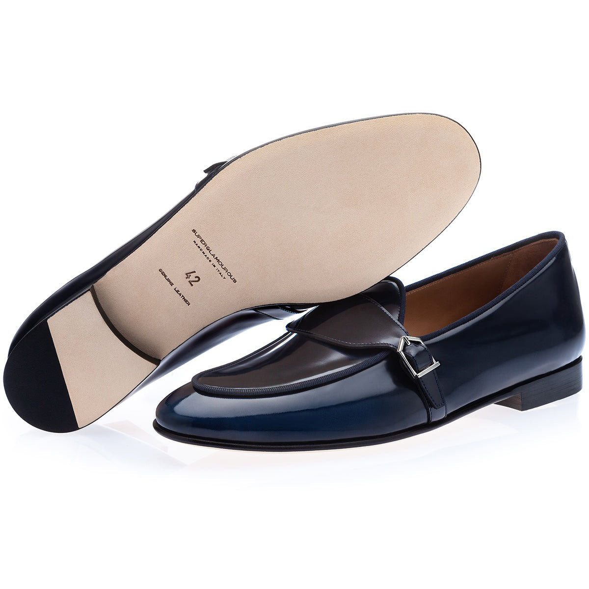 SUPERGLAMOUROUS Tangerine 15.1 Men's Shoes Polished Calf-Skin Leather Belgian Loafers (SPGM1317)