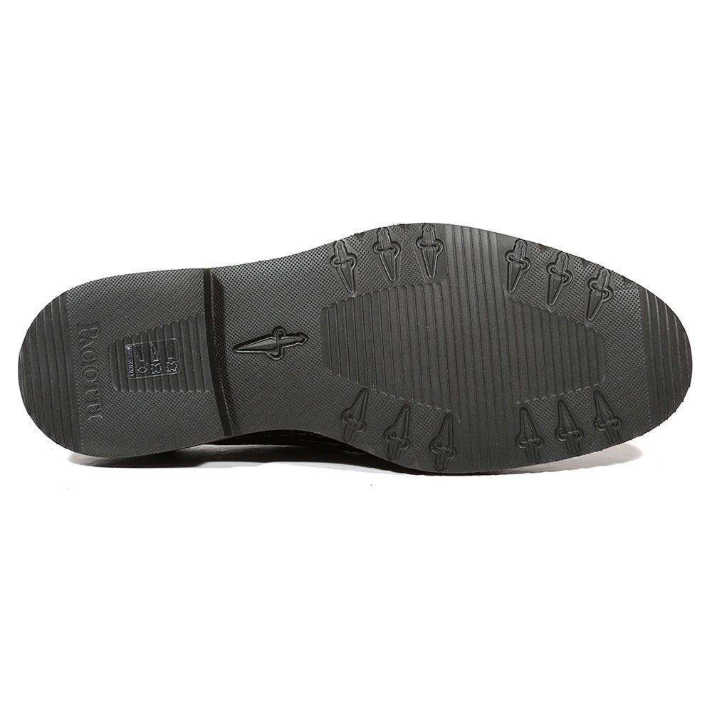 Cesare Paciotti Luxury Italian Men's Designer Shoes Cocco Lux Rete Black Loafers (CPM5000)