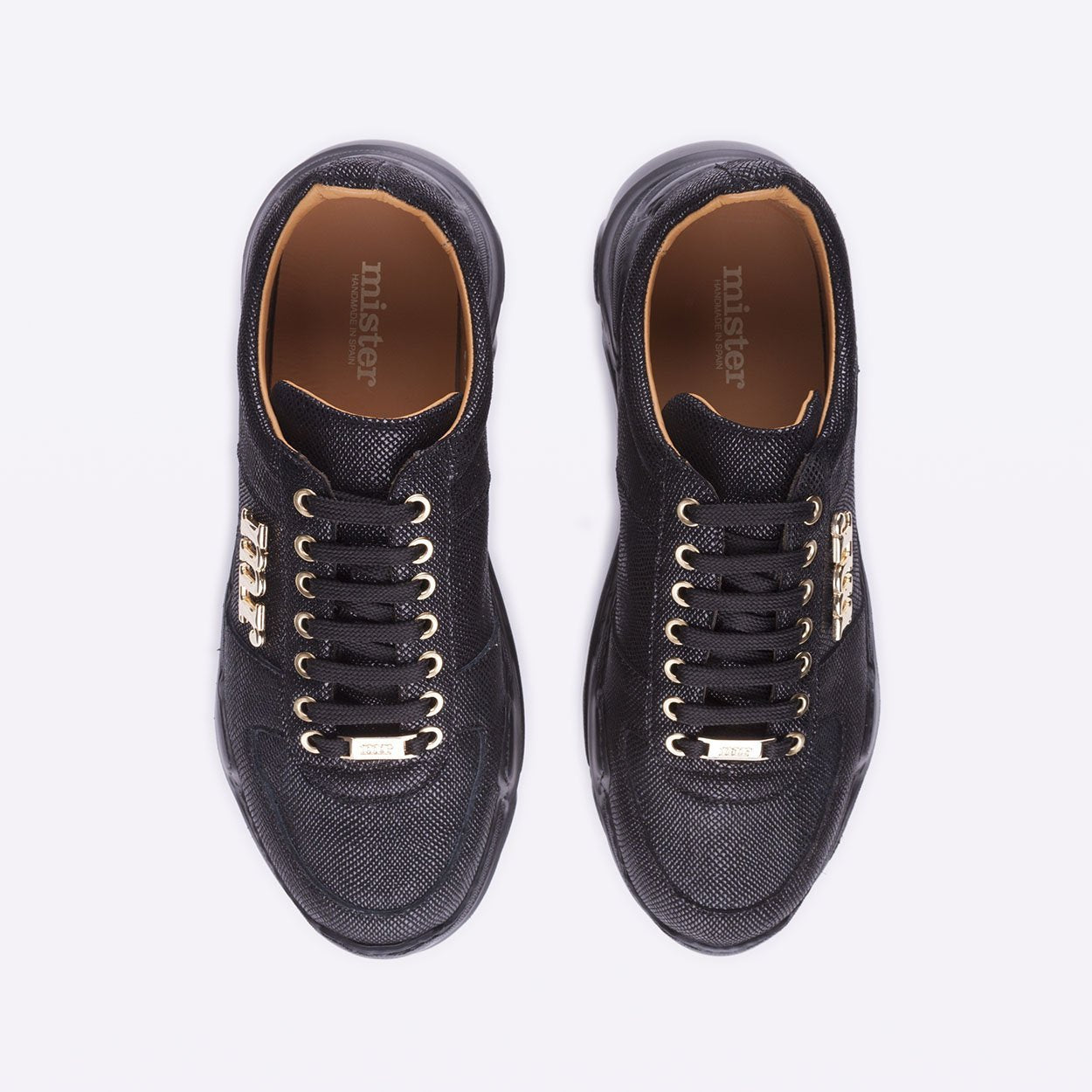 Mister 39190 Bama Men's Shoes Black Iguana Print / Suede / Calf-Skin Leather Casual Sneakers (MIS1047)