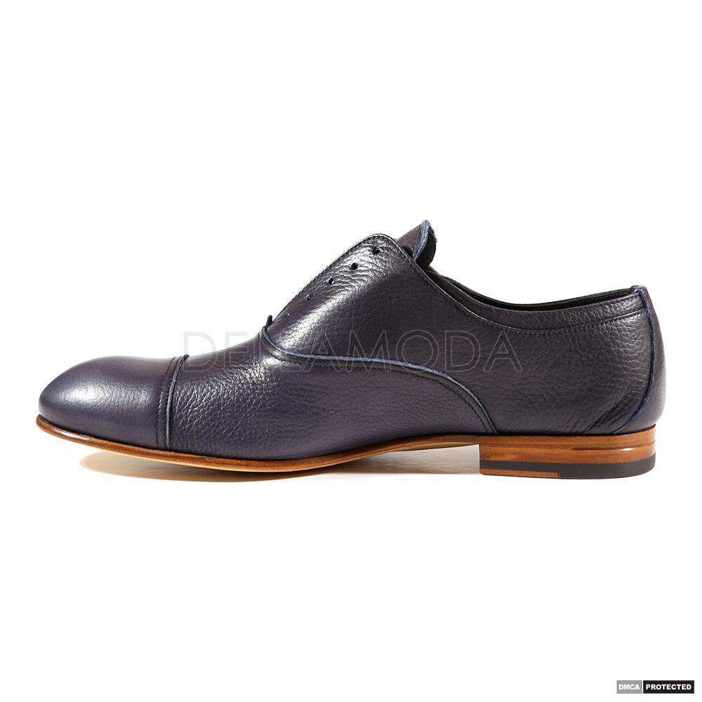 Dino Bigioni Designer Shoes Men's Italian Mustang Asport Dark Indigo Loafers (DB1002)