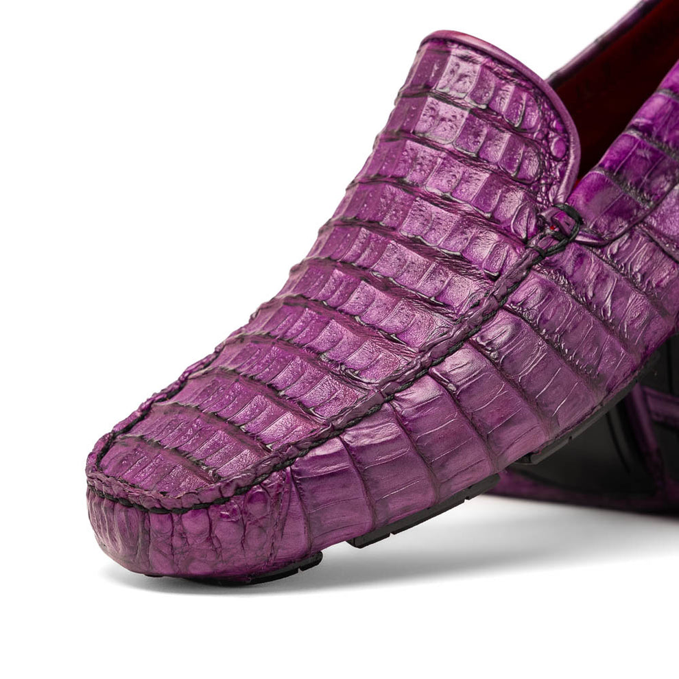 Marco Di Milano Remo Men's Shoes Exotic Crocodile Moccasin Driver Loafers (MDM1188)