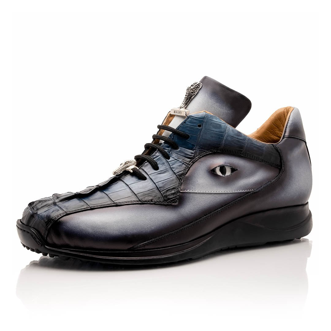 Mauri Hazard 8596/4 Men's Shoes Exotic Hornback / Nappa Leather Sneakers (MA5644)