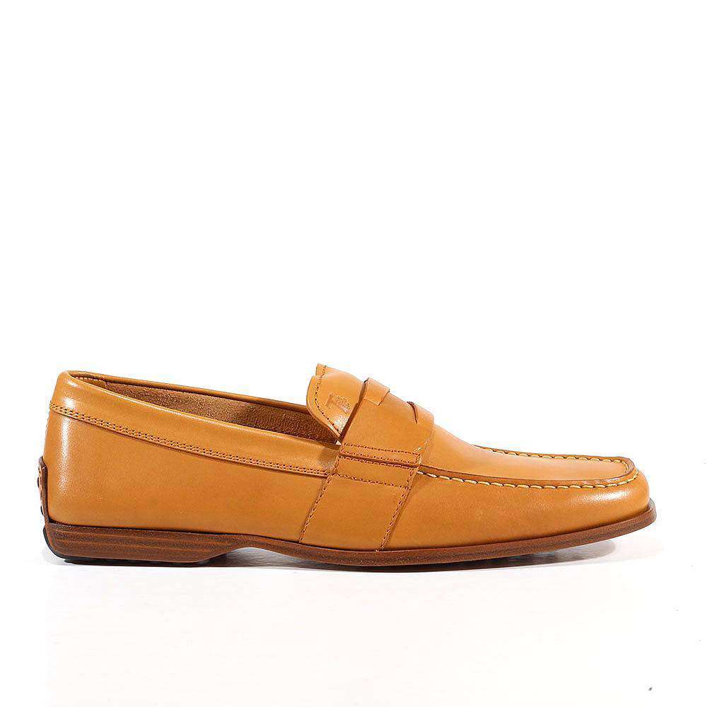 Tods Men's Designer Shoes Italian Mocassimo Greca Nuovo Driver Beige Leather (TDM10)