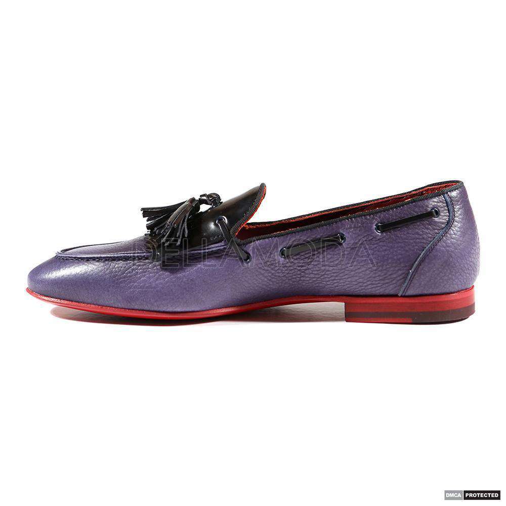 Dino Bigioni Designer Shoes Men's Italian Mustang Asport Indigo Loafers (DB1001)