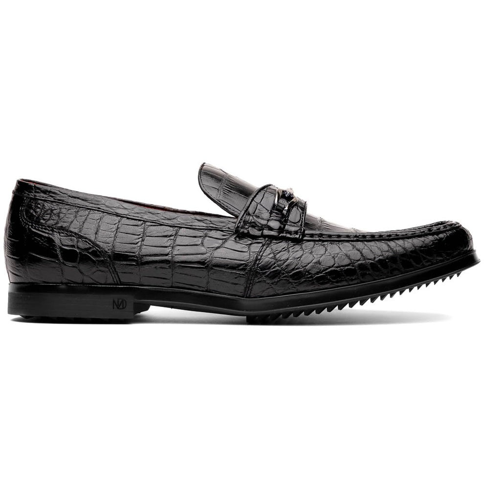 Marco Di Milano Hugo Men's Shoes Exotic Alligator Stylish Horsebit Loafers (MDM1041)
